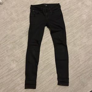 WILFRED FREE distressed black skinny jean
